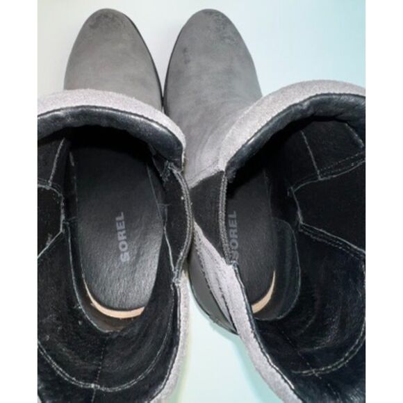 Sorel Quarry Gray Leather After Hours Chelsea wedge boot. Size 8. - Picture 7 of 8